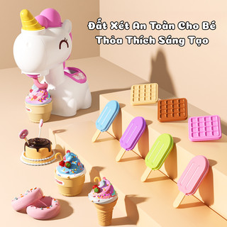 Đồ Chơi Đất Nặn Máy Làm Kem,Nấu Ăn Hình Heo Hồng Đi Kèm Nhiều Khuôn Nguyên Liệu,Dụng Cụ Nhà Bếp Cho Bé Thỏa Sức Vui Chơi