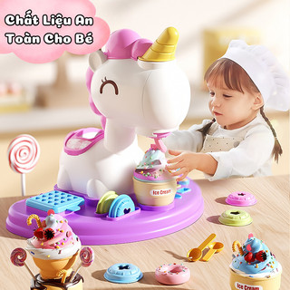 Đồ Chơi Đất Nặn Máy Làm Kem,Nấu Ăn Hình Heo Hồng Đi Kèm Nhiều Khuôn Nguyên Liệu,Dụng Cụ Nhà Bếp Cho Bé Thỏa Sức Vui Chơi