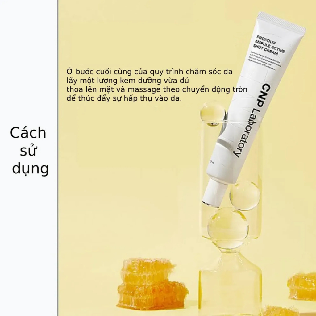 Kem dưỡng ẩm phục hồi và hỗ trợ tái tạo da chiết xuất keo ong CNP Propolis Active Cream