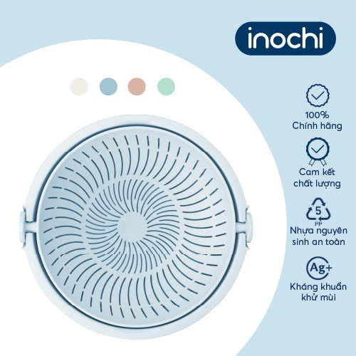 Bộ thau rổ xoay đa năng INOCHI chịu nhiệt 28cm, có thể tháo rời. GIAO MÀU NGẪU NHIÊN
