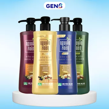 Dầu Gội Dược Liệu Nguyên Xuân - Dầu Gội Nguyên Xuân Xanh Vàng Gội Sạch Gầu, Dưỡng tóc GENB