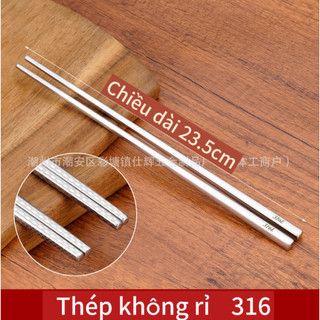 Đũa inox 316 Cao Cấp Chống Trượt Đũa Ăn An Toàn Sức Khoẻ Bền Đẹp Sang Trọng