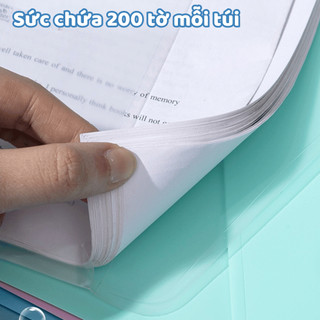 Bìa Sổ Còng Nhựa PP Dày Dặn Lưu Trữ Tài Liệu Bìa Còng A4 Sức Chứa 200 Tờ Mỗi Túi Life Plus - KTL05