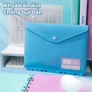 Bìa Sổ Còng Nhựa PP Dày Dặn Lưu Trữ Tài Liệu Bìa Còng A4 Sức Chứa 200 Tờ Mỗi Túi Life Plus - KTL05