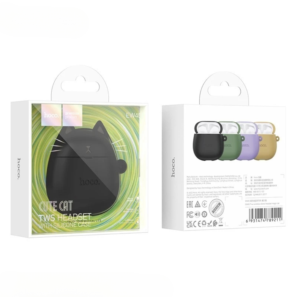 Tai Nghe Bluetooth Hoco EW45 TWS V5.3 Có Mic Đàm Thoại, Nghe Nhạc 4H, Kèm Tai Mèo Cute, BH 2 Năm