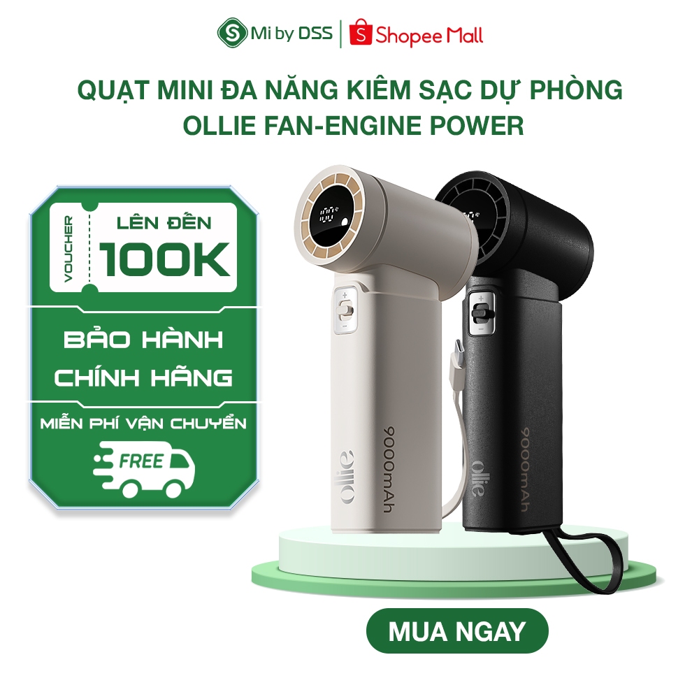 Quạt Đa Năng Kiêm Sạc Dự Phòng Sothing Fan-Engine Power (Màu Trắng/Xám ...