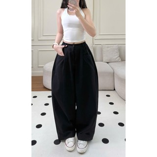 Quần Kaki Harem Túi Ngang Cạp Bán Chun Form Rộng Hot Trend Quankaki44