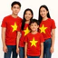 Áo cờ đỏ sao vàng! tôi yêu Việt Nam đồng phục đội nhóm, công ty,gia đình, hoạt động tập thể