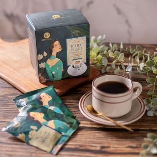 Cà Phê Túi Lọc Hancoffee Blend 60% Arabica 40% Robusta Vị Chua Thanh, Đắng Nhẹ Hộp 10 gói
