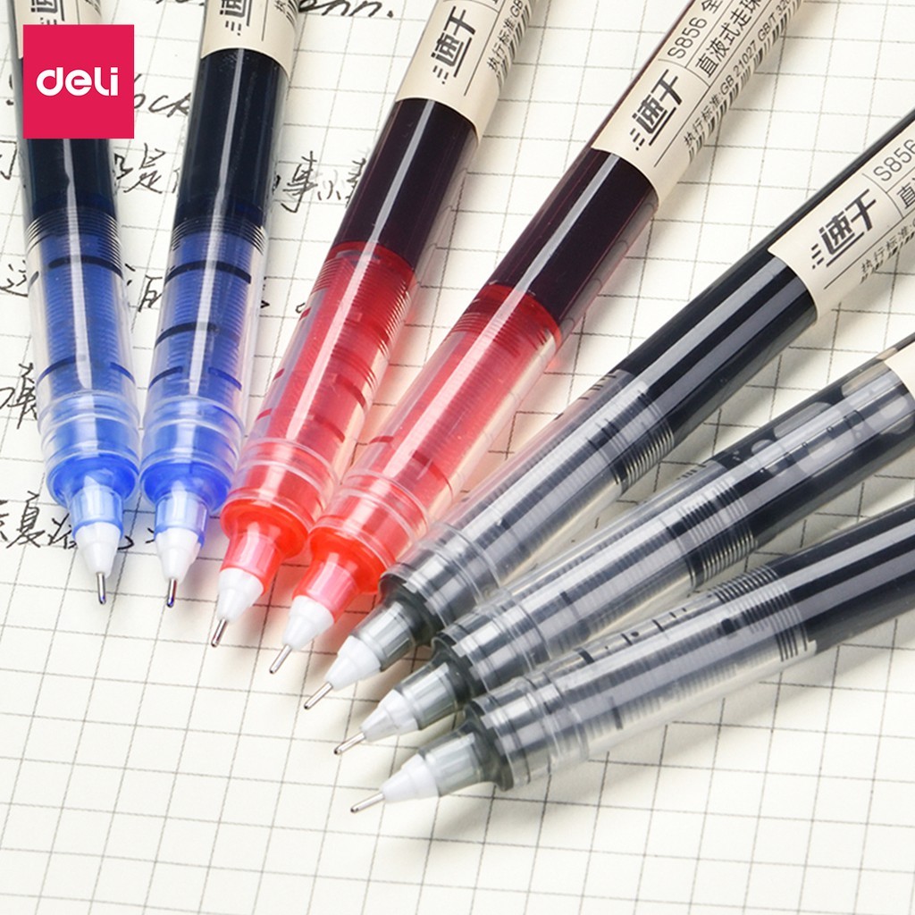 Bút Bi Nước Deli 0.5mm – Nhanh Khô, Ngòi Êm, Mực Đều – Viết Chép Kinh, Thư Pháp, Văn Phòng