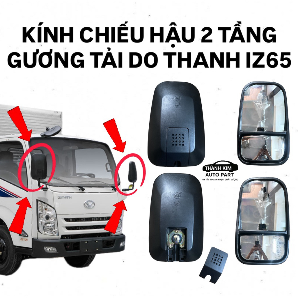  KÍNH CHIẾU HẬU TẢI ISUZU DO THANH IZ65, IZ350, IZ500, IZ500sl 