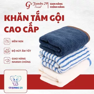 Khăn tắm gội cao cấp Go Jumbo 29, 40x80cm, 100% Cotton Cao Cấp Mềm Mịn Thấm Hút Không Ra Màu