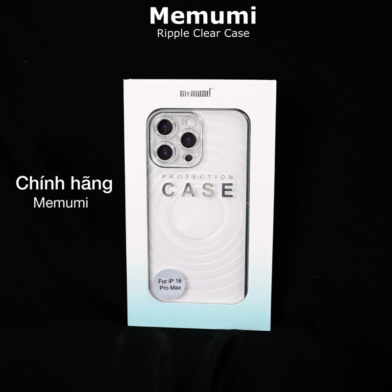 [ Chống Ố ] Ốp Memumi Ripple Trong Suốt Full Camera Mỏng Nhẹ Chính Hãng cho iP 16| 15 Series