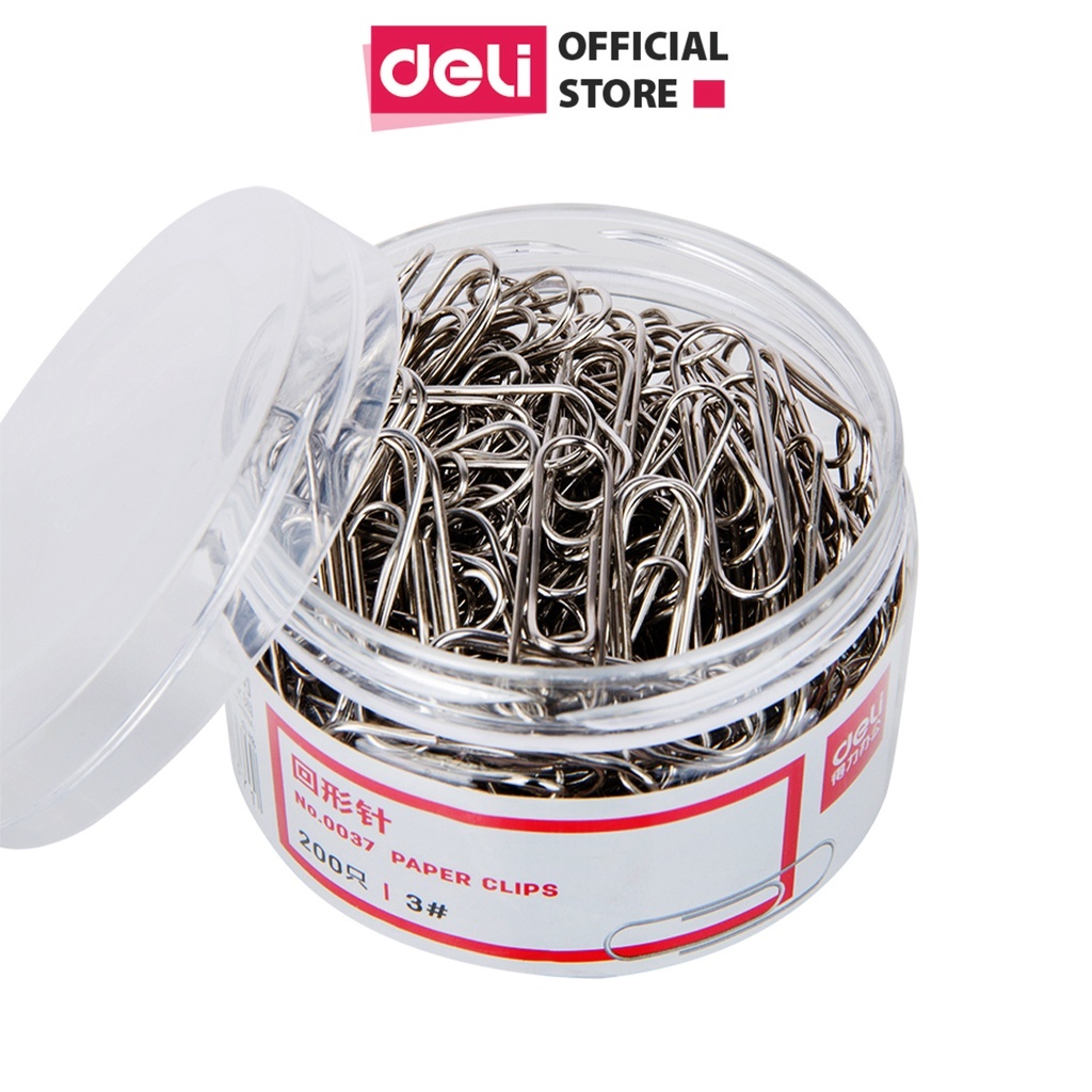29mm Hộp 200 Cái Kẹp Giấy Kim Loại Kẹp Tài Liệu Kẹp Giấy Lớn U Clip Paper Clip Kẹp Hồ Sơ Kẹp Giấy Đa Năng