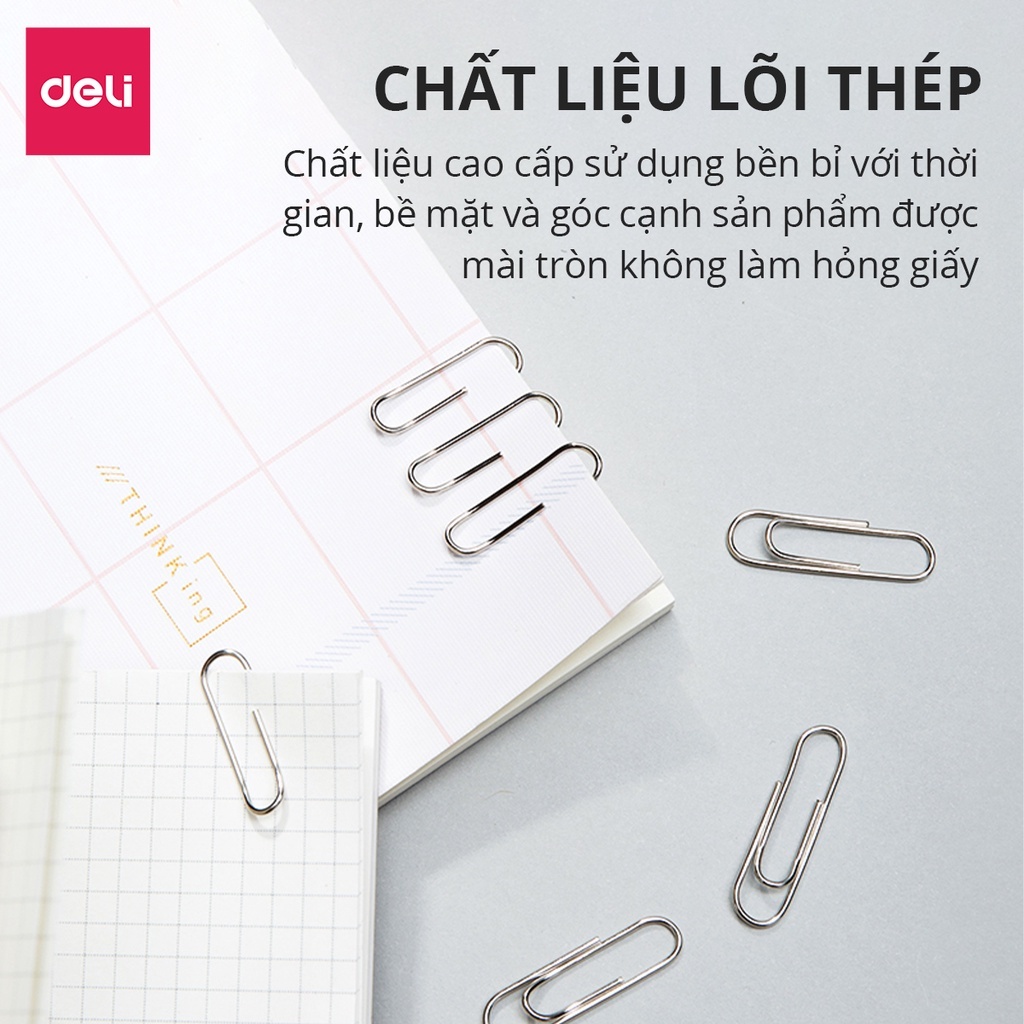29mm Hộp 200 Cái Kẹp Giấy Kim Loại Kẹp Tài Liệu Kẹp Giấy Lớn U Clip Paper Clip Kẹp Hồ Sơ Kẹp Giấy Đa Năng