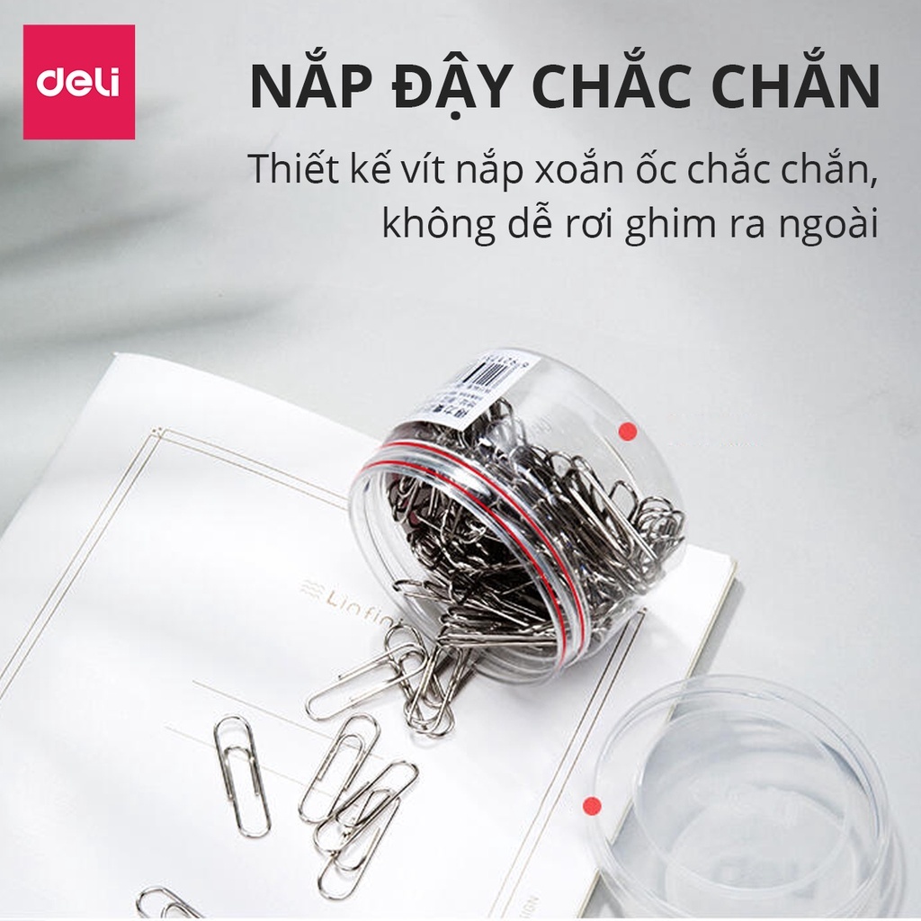 29mm Hộp 200 Cái Kẹp Giấy Kim Loại Kẹp Tài Liệu Kẹp Giấy Lớn U Clip Paper Clip Kẹp Hồ Sơ Kẹp Giấy Đa Năng