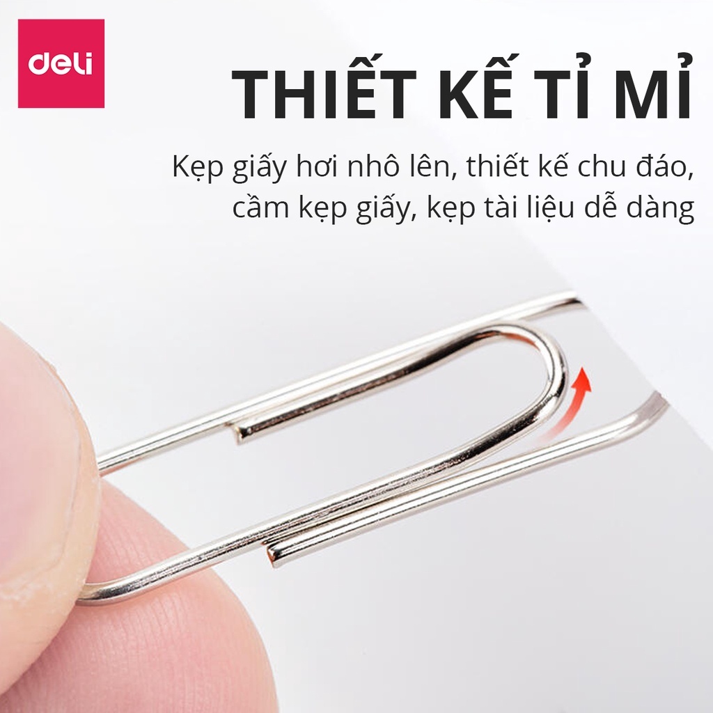 29mm Hộp 200 Cái Kẹp Giấy Kim Loại Kẹp Tài Liệu Kẹp Giấy Lớn U Clip Paper Clip Kẹp Hồ Sơ Kẹp Giấy Đa Năng