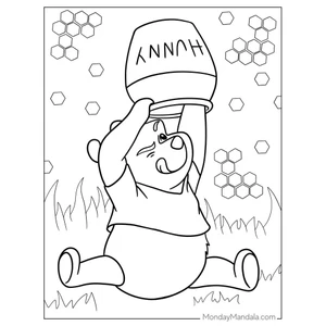20 tranh tô màu Winnie The Pooh (Mực và giấy chính hãng - an toàn cho bé)