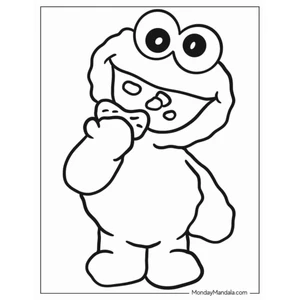 20 tranh tô màu Sesame Street (Mực và giấy chính hãng - an toàn cho bé)