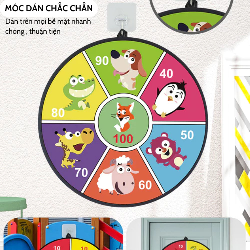 [TẶNG BÓNG] Đồ chơi ném bóng dính,bia ném bóng dính tính điểm tặng kèm 3 bóng đồ chơi cho bé