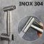 Bộ vòi xịt bồn cầu chất lượng cao, bao gồm ống xịt nước bằng thép không gỉ và giá đỡ không cần đinh