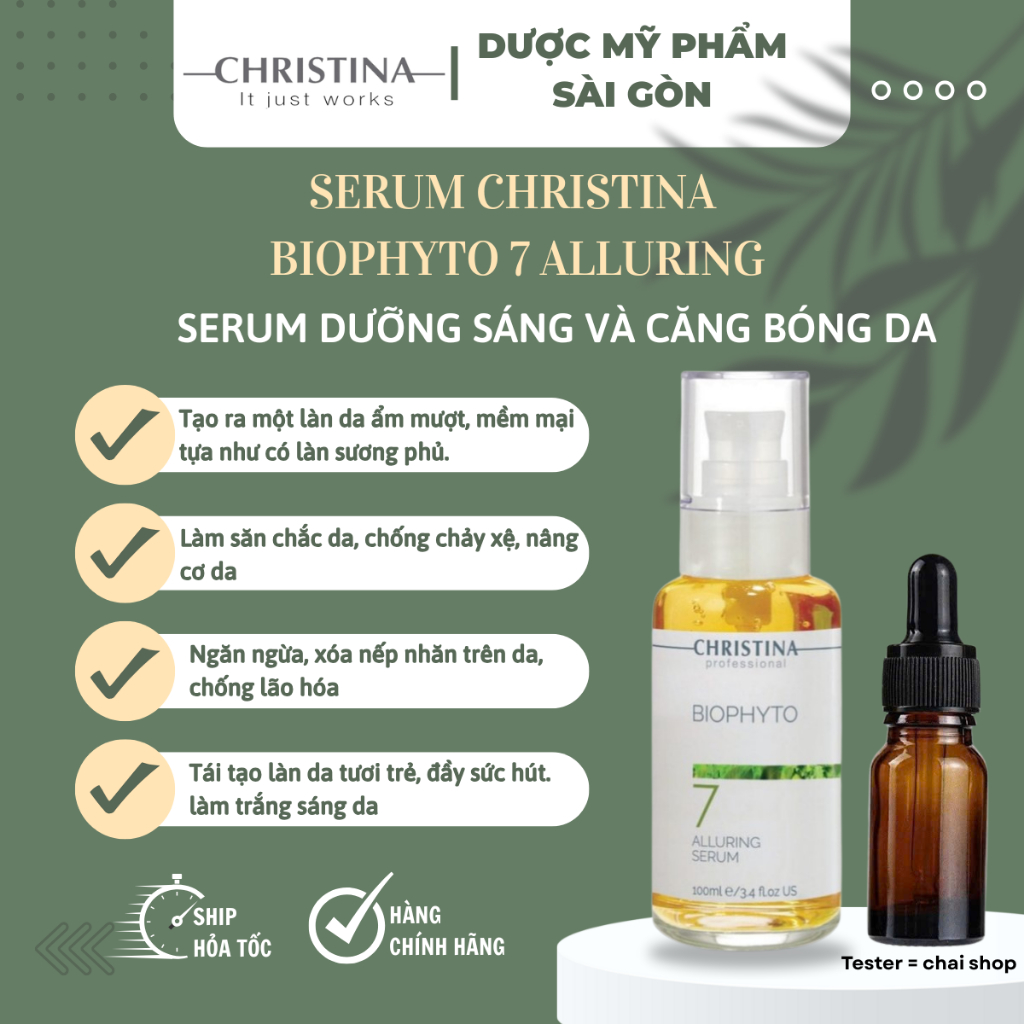 Serum Christina Biophyto 7 Alluring Serum Dưỡng Sáng và Căng Bóng