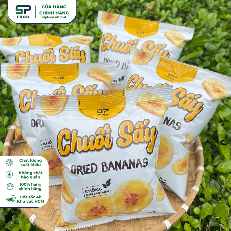 Combo 5 gói Chuối sấy STP FOOD 35G - Đạt chất lượng xuất khẩu - Giòn ...