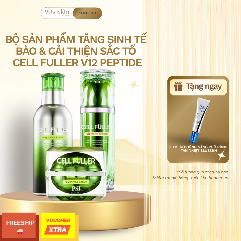 Bộ 3 dưỡng da PSI Cell Fuller V12 Peptide PionTech Làm đầy tế bào
