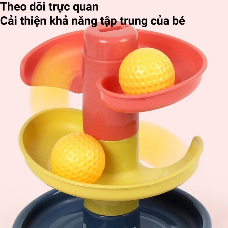 Thả Bóng Xoay Tròn 5 Bóng 5 Tầng - Bộ Đồ Chơi Lắp Ghép Cho Bé Vận Động Và Phát Triển