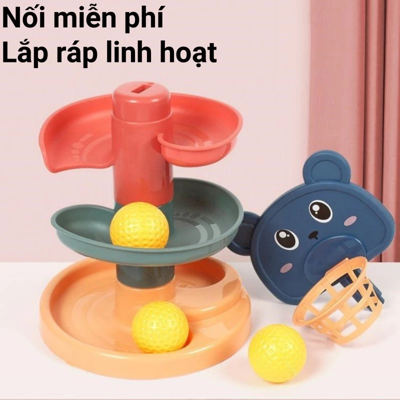 Thả Bóng Xoay Tròn 7 BÓNG 7 TẦNG - Bộ Đồ Chơi Lắp Ghép Cho Bé Vận Động Và Phát Triển