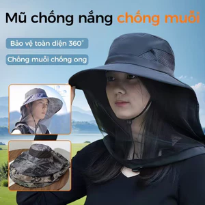 Mũ chống muỗi、Mũ che nắng、Chỉ số chống tia UV UPF50+、Chống thấm nước、Câu cá、Leo núi、Dành cho cả nam và nữ、