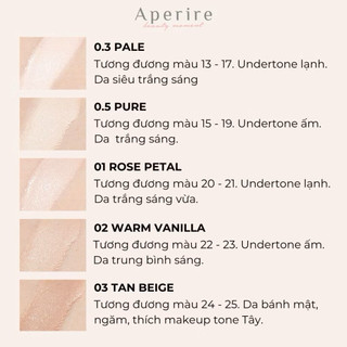 [APERIRE] Phấn Nước Kiềm Dầu Aperire Day Dream Cover Cushion SPF50+ PA++++ , Phấn nước Aperire Che Phủ Khuyết Điểm