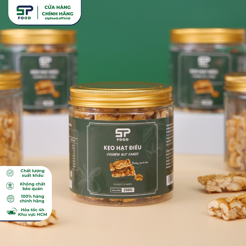 230G Kẹo hạt điều cao cấp STP FOOD – Làm từ đường mạch nha - Ít ngọt ...