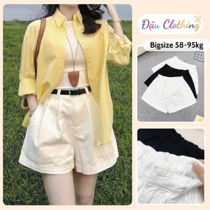 Quần Đùi Bigsize Nữ Dáng Quần Đùi Ngắn Cạp Chun Co Giãn Cho Chubby Năng Động Q561