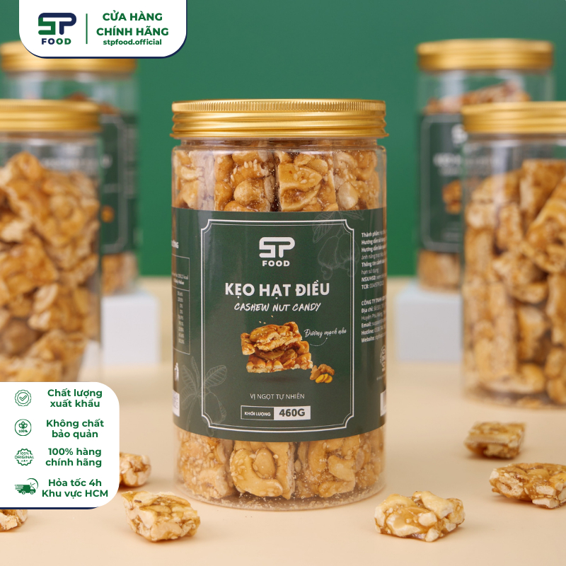 460G Kẹo hạt điều cao cấp STP FOOD – Làm từ đường mạch nha - Ít ngọt ...