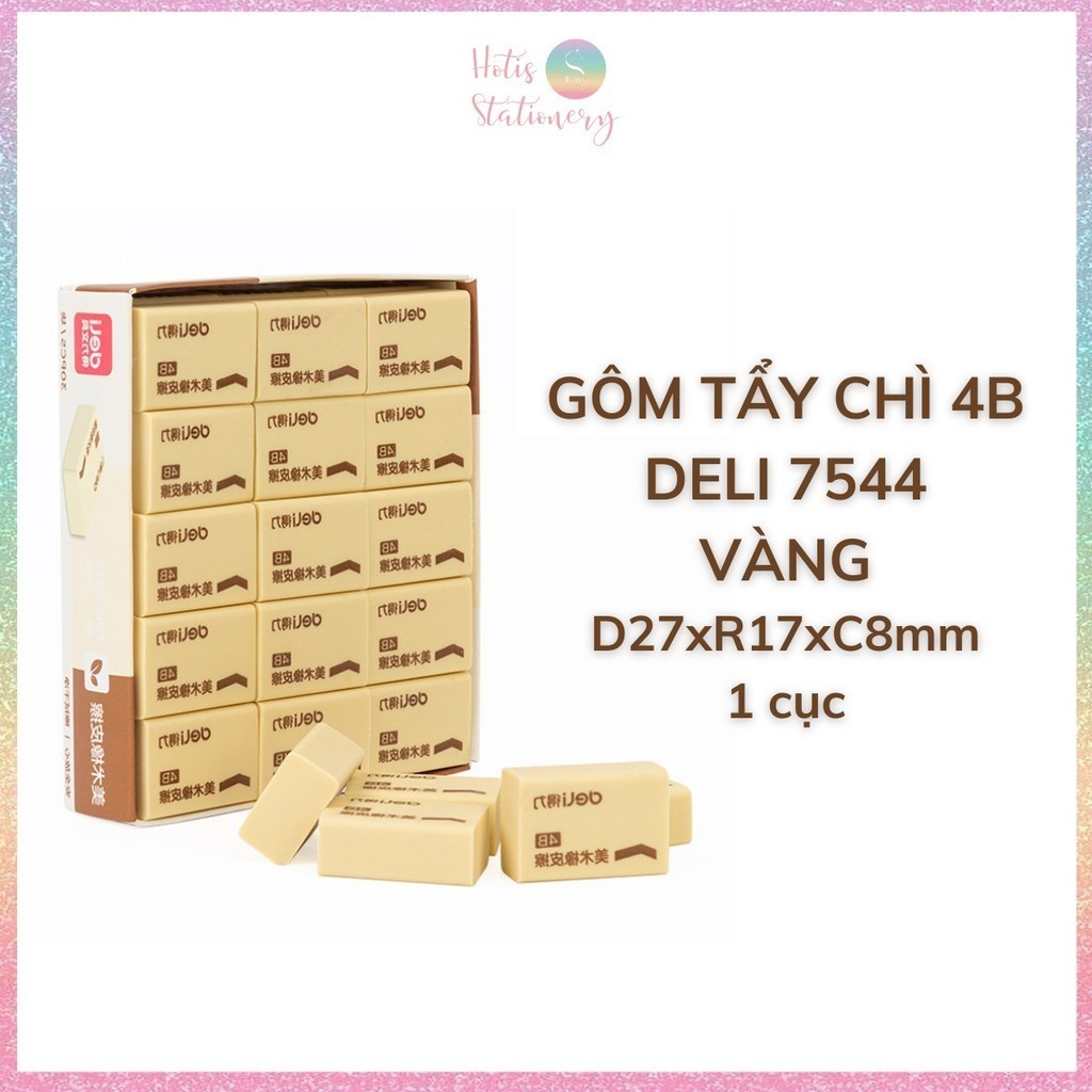 Gôm Tẩy Deli Siêu Sạch, Ít Vụn Vụn - Dùng Cho Thi Trắc Nghiệm, Vẽ Mỹ Thuật 4B - [HỎA TỐC]