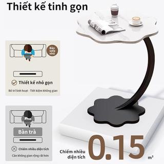Bàn cà phê Bàn trà hình cánh hoa chân sắt 2 tầng Bàn cafe decor phòng khách Bàn bông hoa ban công