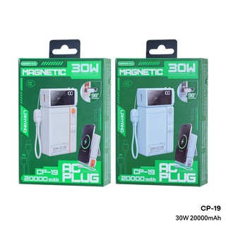 [Có 3C] Pin Dự Phòng không dây 15W Remax CP-19 20000mAh PD 30W QC 22.5W sạc tường, kèm cáp TypeC to LaiNing