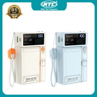 [Có 3C] Pin Dự Phòng không dây 15W Remax CP-19 20000mAh PD 30W QC 22.5W sạc tường, kèm cáp TypeC to LaiNing