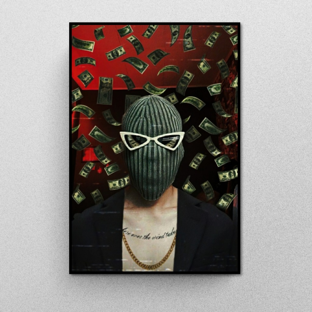 Tranh Tráng Gương Phong Cách Cool Ngầu Cá Tính Khung Composite Decor Treo Tường Phòng Khách, Studio, Khách Sạn