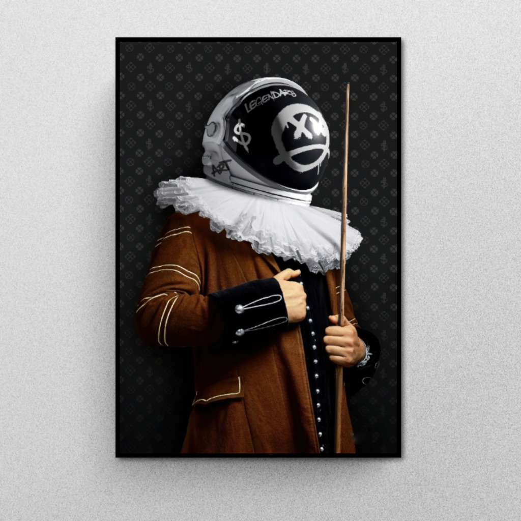 Tranh Tráng Gương Phong Cách Cool Ngầu Cá Tính Khung Composite Decor Treo Tường Phòng Khách, Studio, Khách Sạn