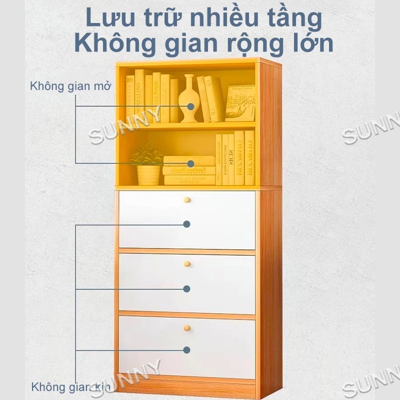 SUNNY Kệ sách đứng 5 tầng đa năng sức chứa lớn chắc chắn tiết kiệm diện tích hiện đại