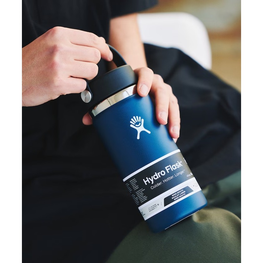 Bình giữ nhiệt Hydro Flask 473ml Wide Flex Cap 16 oz chính hãng, giữ nhiệt tốt, an toàn cho sức khỏe