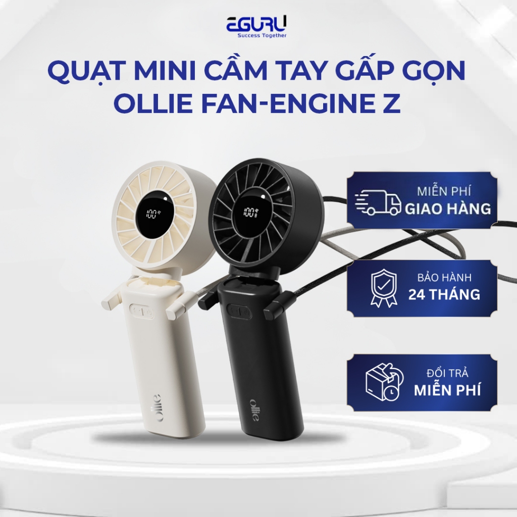 Quạt Mini cầm tay gấp gọn OLLIE FAN-ENGINE Z | Hàng Chính Hãng
