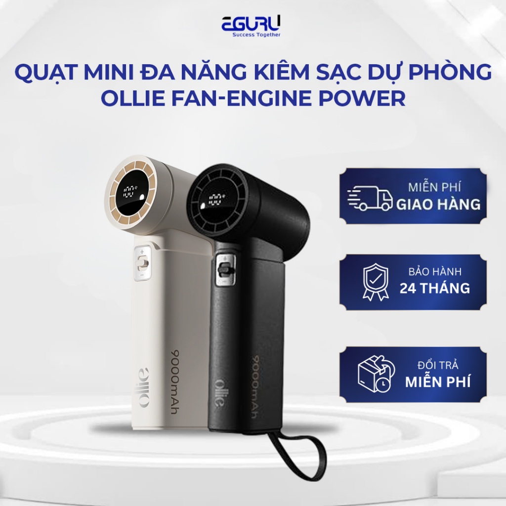 Quạt Mini đa năng kiêm sạc dự phòng OLLIE FAN-ENGINE POWER