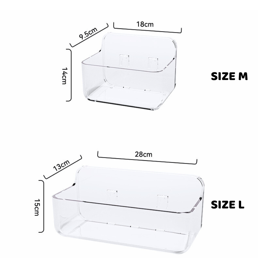 Giá Kệ Treo Tường Nhà Tắm ENODA HOME, Khay Trong Suốt Đựng Mỹ Phẩm Kèm Miếng Dán Chắc Chắn Chịu Lực Tốt GPT001