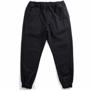 Quần dài nam kaki jean ống bo ôm 2 màu đen xám phối túi hai bên 3 size 50-80kg K1