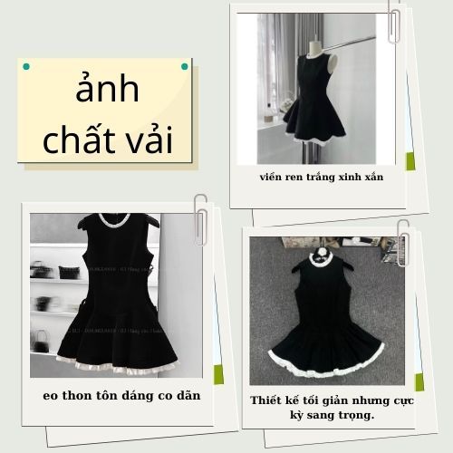 Váy nữ không tay chất liệu cao cấp màu đen Jumito, đầm nữ dáng xòe cổ tròn phong cách sang trọng thanh lịch HCOM2626