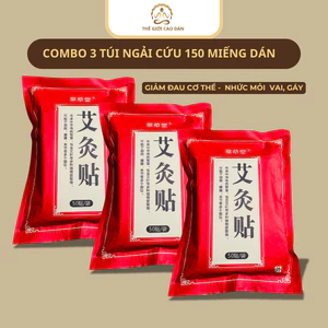 Combo 3 túi 150 miếng dán nóng ngải cứu giảm đau nhức cơ thể, vai gáy, đau cơ Nội địa Trung