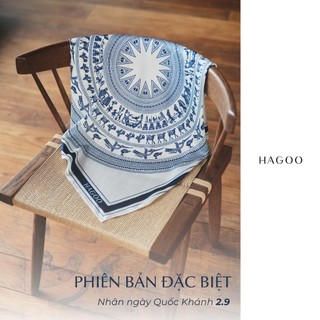 Khăn lụa Latin HAGOO thiết kế tinh xảo CHÀO MỪNG QUỐC KHÁNH 2/9